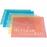 My Clear Bag Plastic File Folder with Button Closure